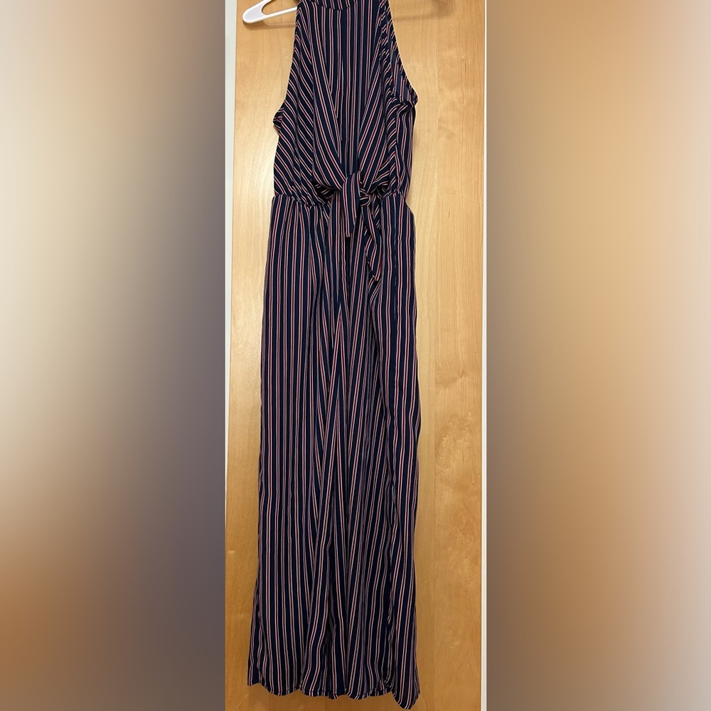 Sienna Sky Navy Red & White Striped Jumpsuit